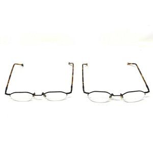 MIKADO EYEGLASSES  70-0821  BLACK HALF RIMLESS FRAME 2 Frames Lot